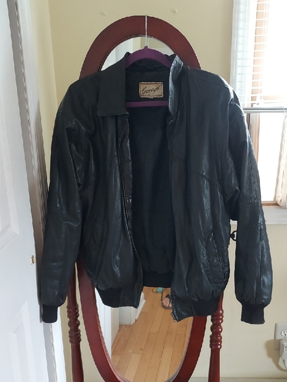 Unisex Black Leather Jacket
